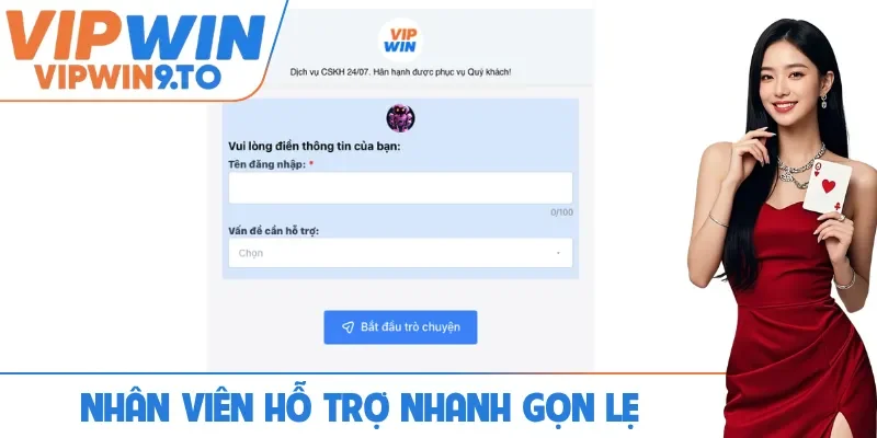 Nhân viên hỗ trợ nhanh gọn lẹ